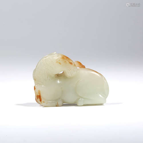 A White Jade Carved Horse