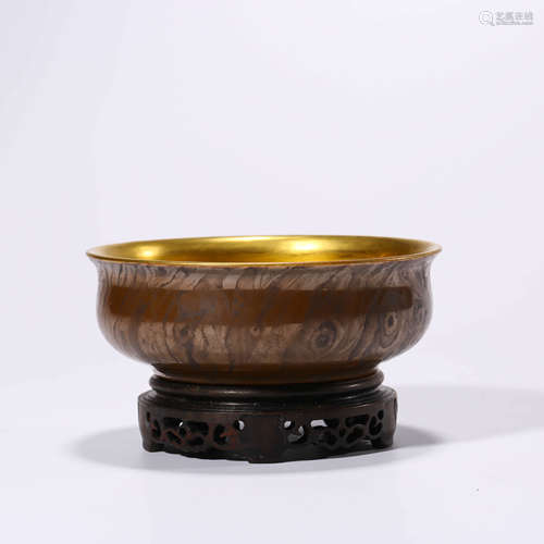 A Bronze-imitated Glaze Brushpot