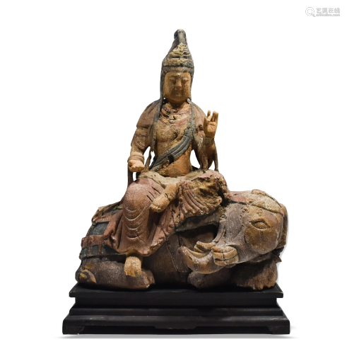 Chinese Carved Wood Guanyin, Modern