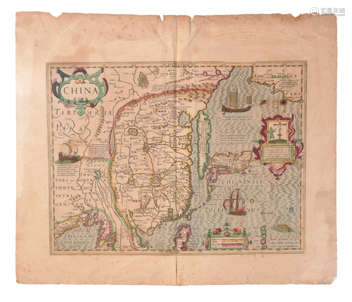 Jodocus Hondius, Map of China, Circa 1620