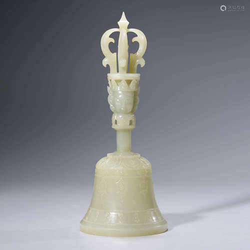 A White Jade Carved Bell