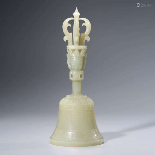 A White Jade Carved Bell