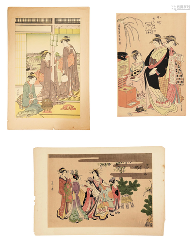 3 Japanese Woodblock Prints