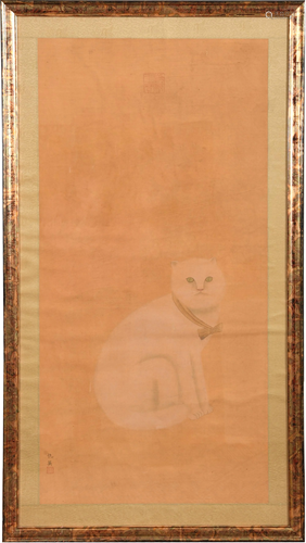 Painting of a Cat attributed to Qiu Yin