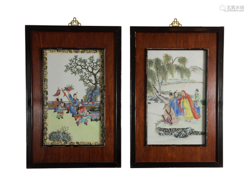 2 Chinese Porcelain Plaques, 20th Century