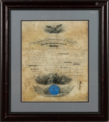 Military Appointment Signed by Theodore Roosevelt