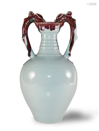 Japanese Vase with Dragon Handles