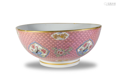 Chinese Export Style Famille Rose Bowl, 18th Century