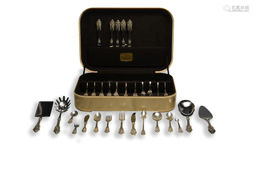 Wallace Sterling Grand Baroque Flatware, 58 Pc.