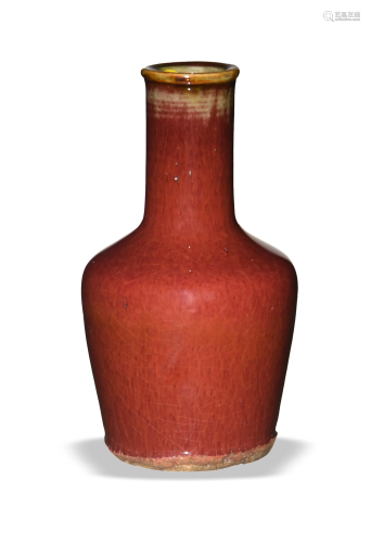 Chinese Red Glazed Vase, 20th Century