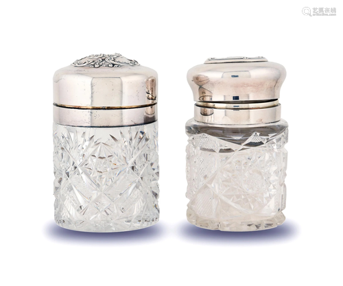 2137 Gorham and Whiting Sterling and ABCG Vanity Jars