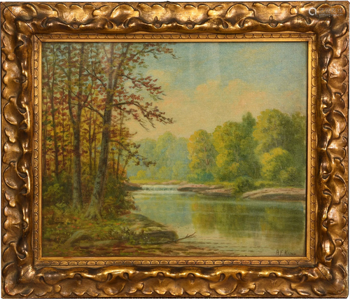 Albert Francis King Oil River Landscape