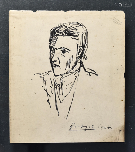 Sketch of a Man attributed to Pablo Picasso 1904