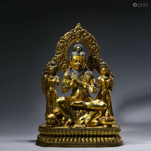 A Gilt-bronze Statue of Buddha