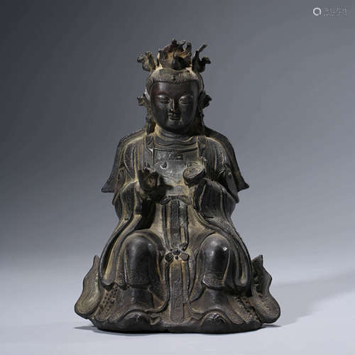 A Gild-bronze Carved Buddha of Bodhisattva