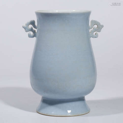 A Blue-glazed Archaized TAOTIE Zun