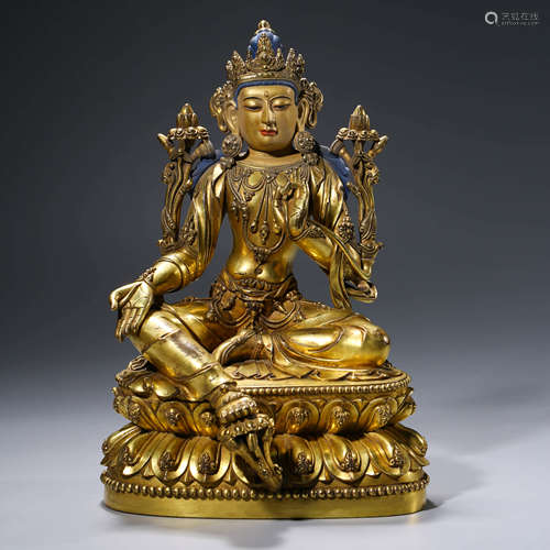 A Gilt-bronze Statue of Tara Buddha