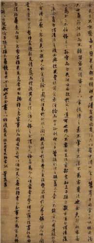 董其昌（1555～1636）（款） 行书 录李太师家训 立轴 绢本