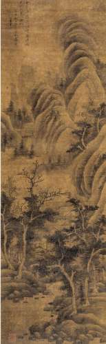 董其昌（1555～1636）（款） 1635年作 山居图 立轴 水墨绢本