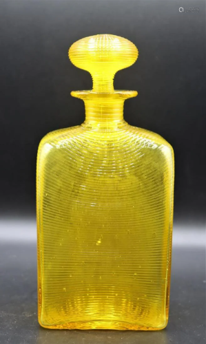 Steuben Bristol Yellow Decanter w Stopper