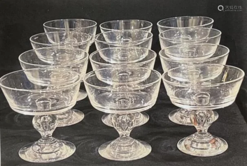 Set of (12) Steuben Champagne Glasses