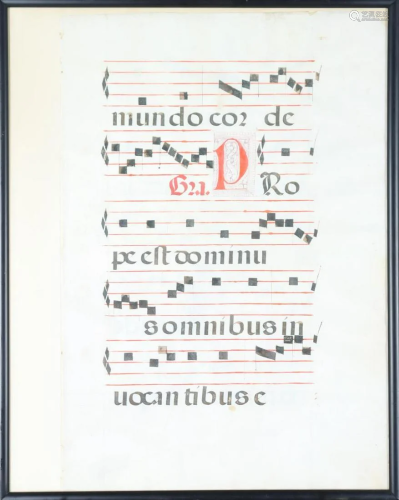 Antiphony of Medieval Gregorian Chant Manuscript