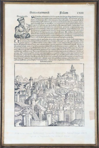 A Nuremberg Chronicale Leaf 1493