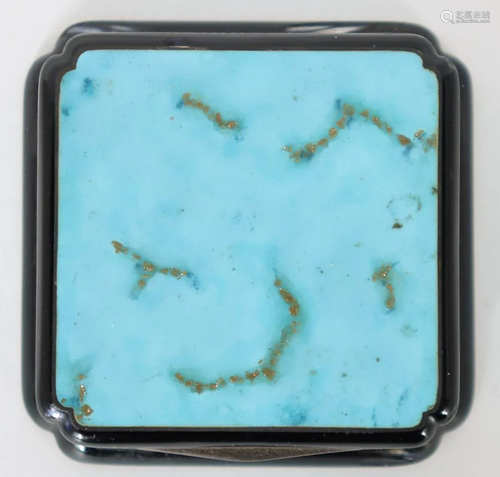 Sterling Silver and Turquoise Snuff Box