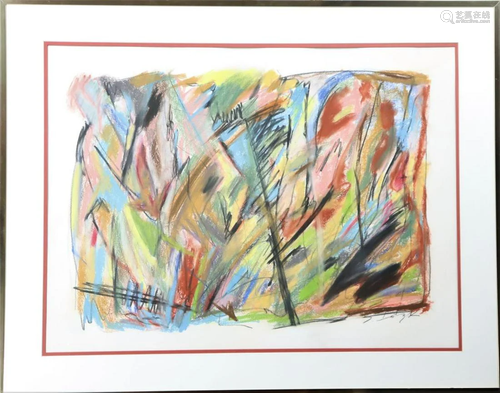 Abstract Chalk Pastel, Signed