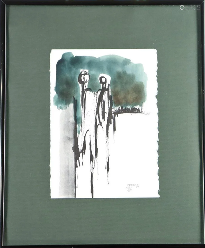 Framed Lithograph, Signed