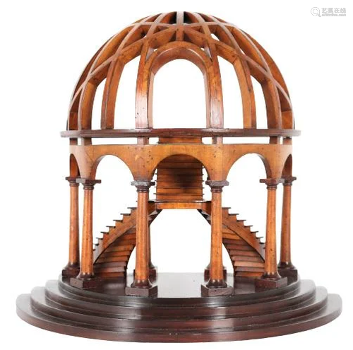 Architectural Model of a Round Half Rotunda.