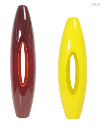 Pair of Asa Sandlund Blown Glass Sculptures