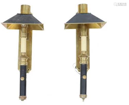 Pair of Brass Sconces