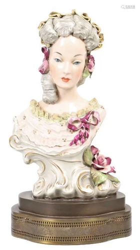 Vintage Corday Porcelain Bust of a Woman