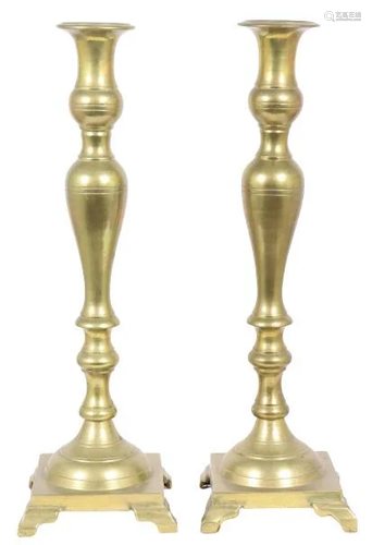 Pair of Antique Brass Candlesticks