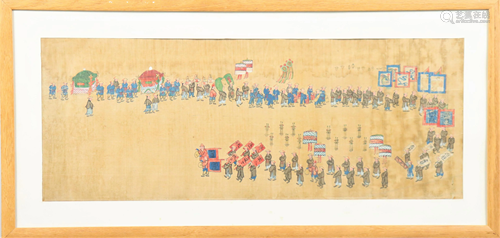 Chinese Festival Panorama, Gouache on Paper