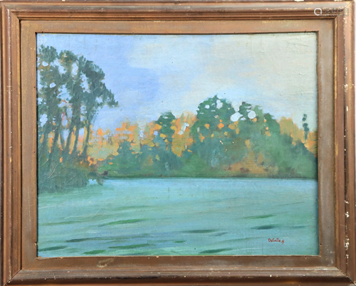 Important Southern Bayou Scene, Oil on Board