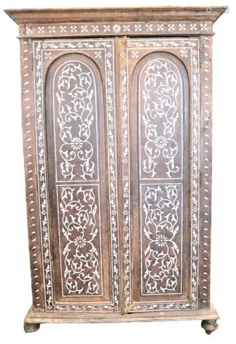 Antique Wooden Inlaid Wardrobe