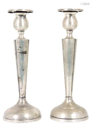 Pair of Weighted Sterling Silver Candlesticks