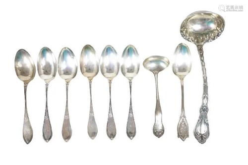 (9) Lot of Assorted Sterling Spoons