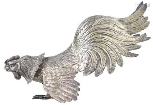 Mixed Metal Rooster Sculpture