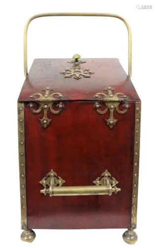 Large Antique Tin Tea Caddy