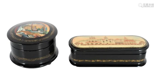 Russian Decorated Lacquerware Boxes