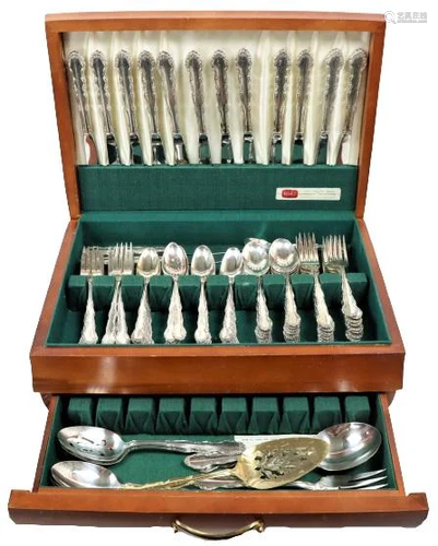 Rogers Bros Silverplate Flatware 90 pc