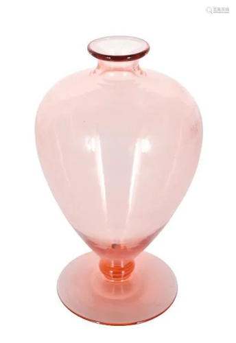 Art Glass Urn-Shaped Footed Vase