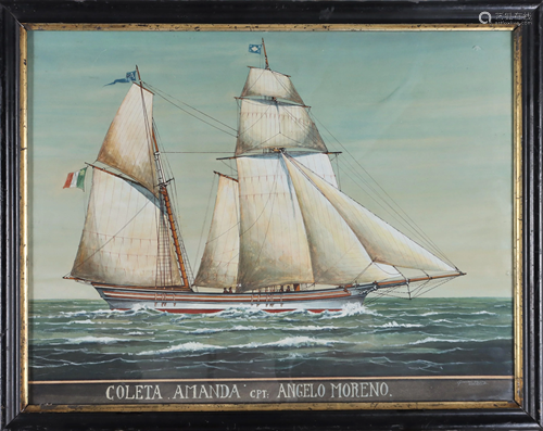 19th C Ship's Portrait, Coleta, Amanda Christies NYC