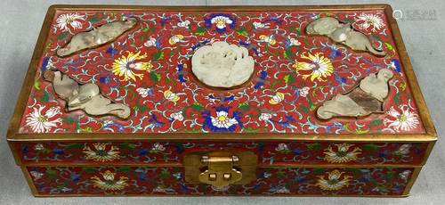 Cloisonné box with Jade? - applications.