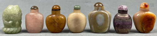 7 snuff bottles. Probably China antique.