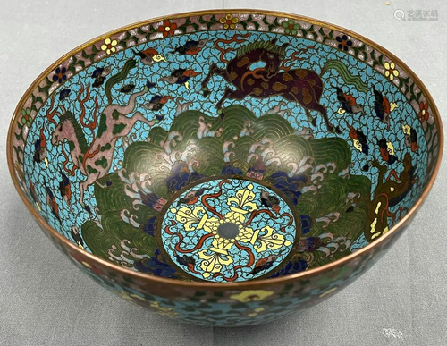 Cloisonné vase, bowl? Probably Tibet, China, Japan