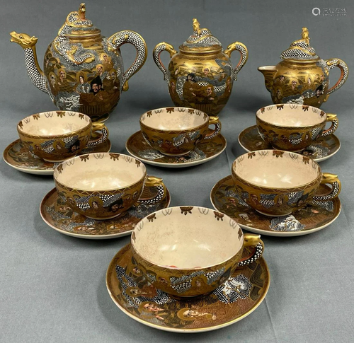 Satsuma Japan porcelain tea service.